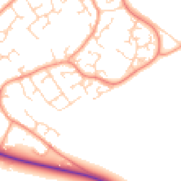 Daytime road noise heatmap for SO40 4XX