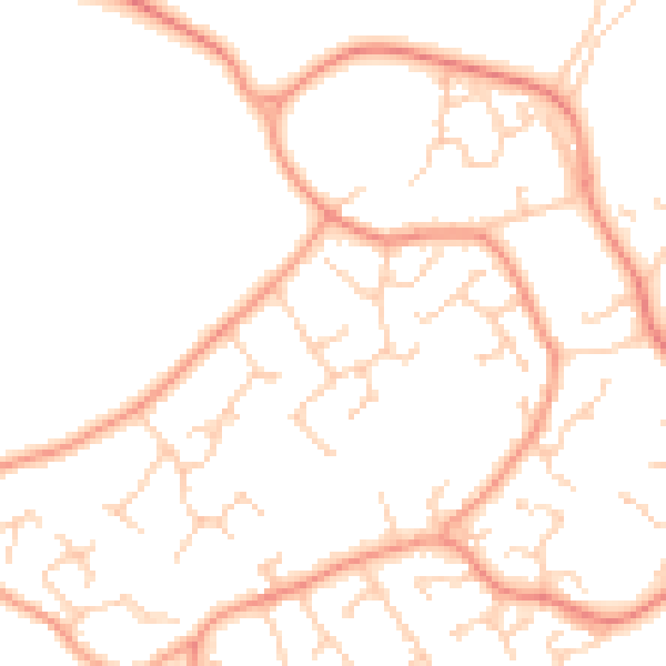 Daytime road noise heatmap for SO40 4YS