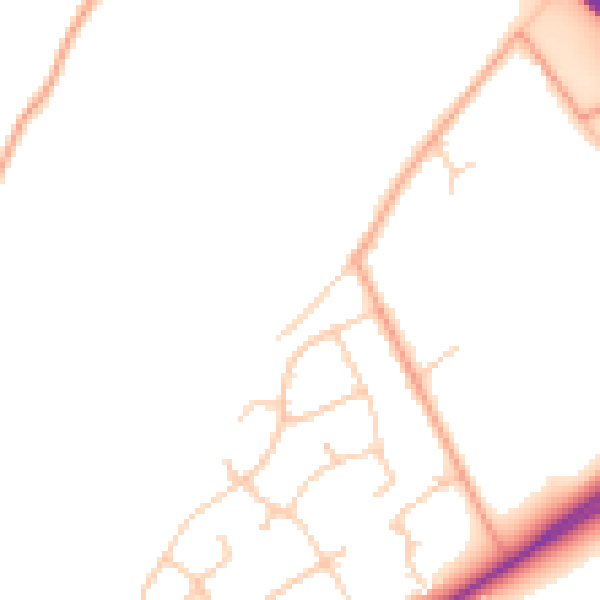 Daytime road noise heatmap for SO40 7ER