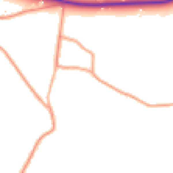 Daytime road noise heatmap for SO40 7GU