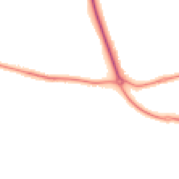 Night-time road noise heatmap for SO40 7GX