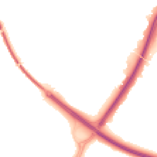 Night-time road noise heatmap for SO40 7JH