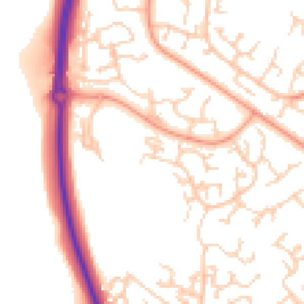 Daytime road noise heatmap for SO40 8AA