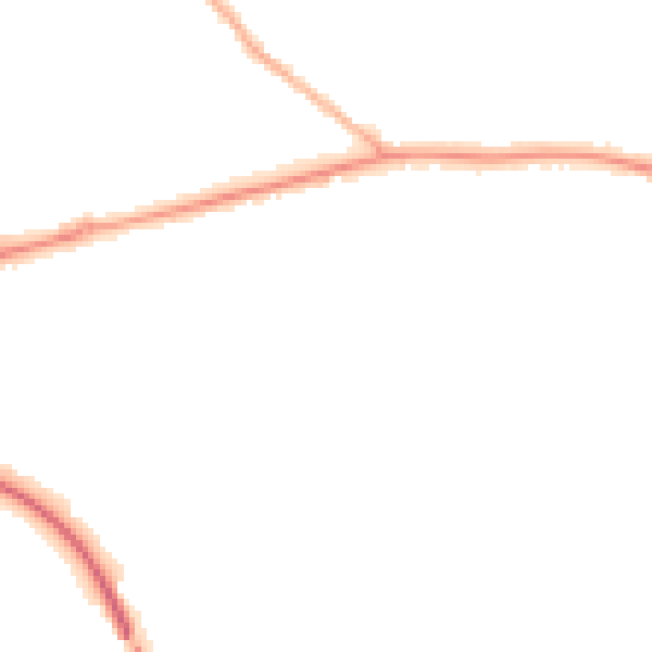 Night-time road noise heatmap for SO40 8SU