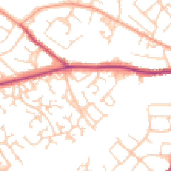 Daytime road noise heatmap for SO40 8WD