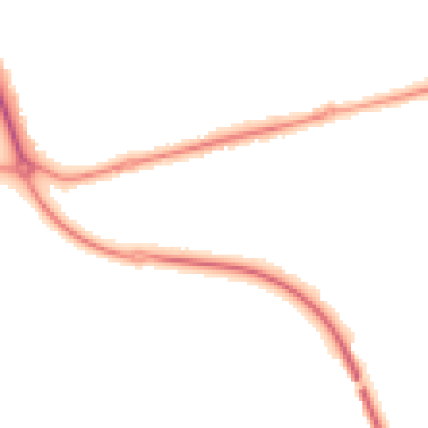 Night-time road noise heatmap for SO40 8WG