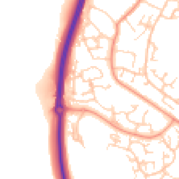 Daytime road noise heatmap for SO40 8XY