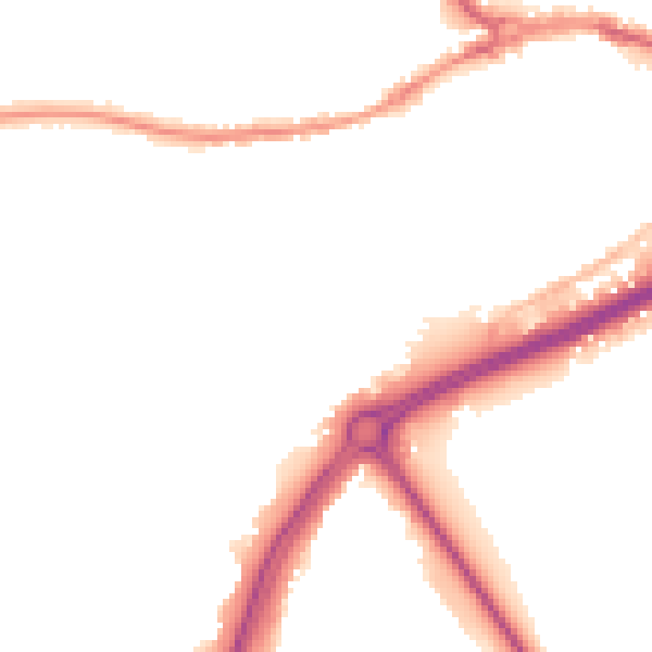 Night-time road noise heatmap for SO40 9BZ