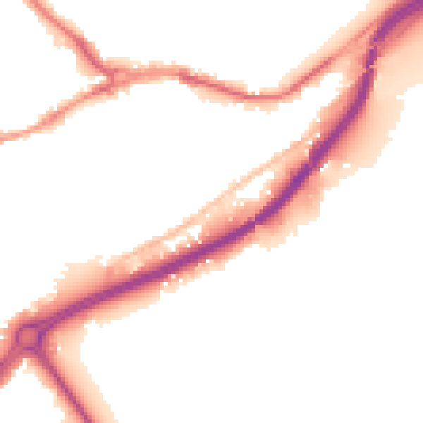 Night-time road noise heatmap for SO40 9DQ