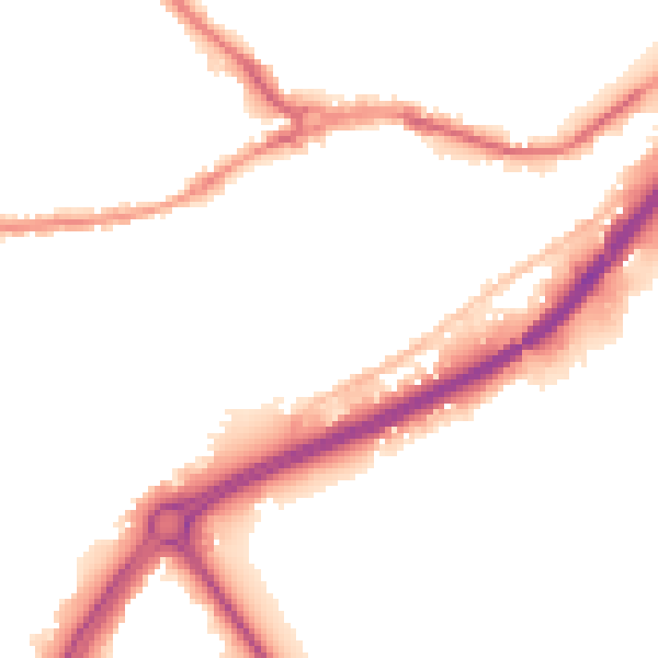 Night-time road noise heatmap for SO40 9DZ