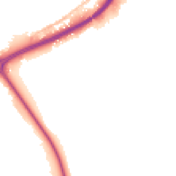 Night-time road noise heatmap for SO40 9GL