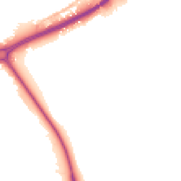 Night-time road noise heatmap for SO40 9GQ