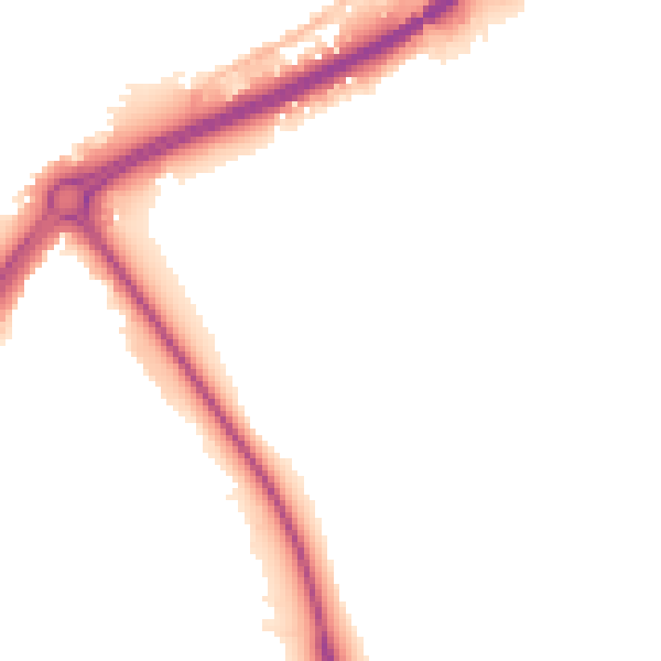 Night-time road noise heatmap for SO40 9GT