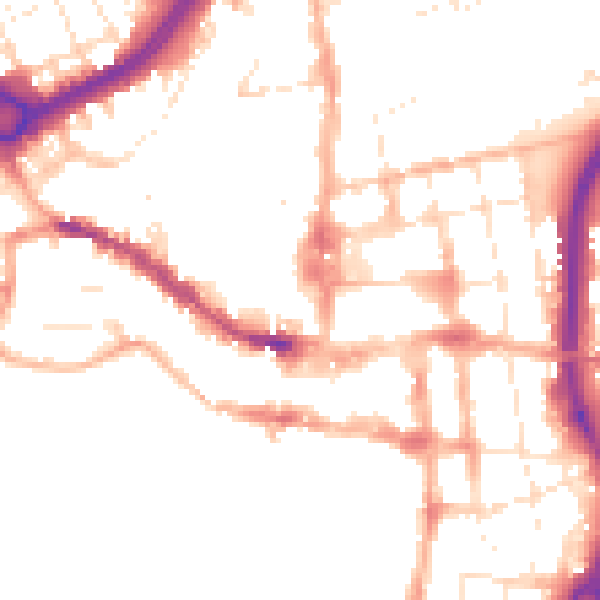 Daytime road noise heatmap for SP1 1BA