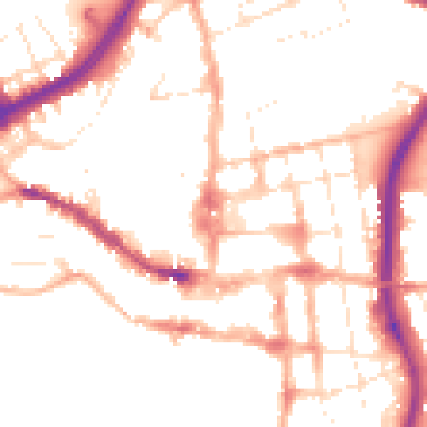 Daytime road noise heatmap for SP1 1BB