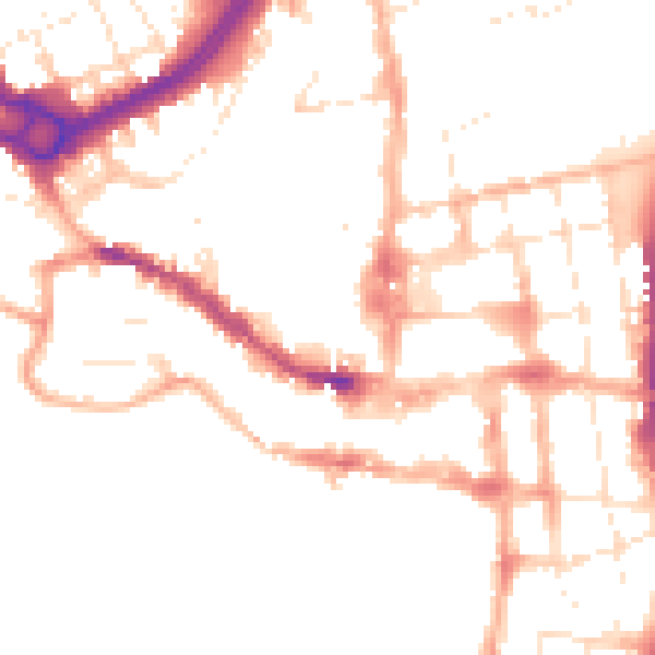 Daytime road noise heatmap for SP1 1BD