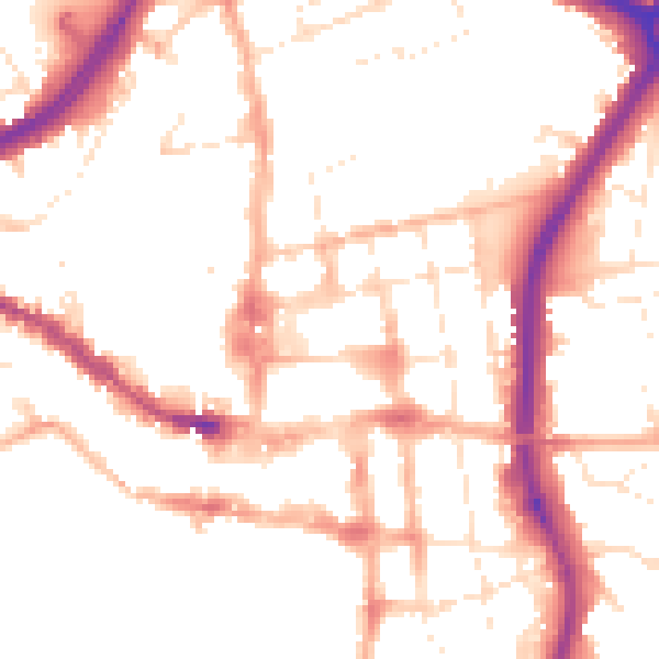 Daytime road noise heatmap for SP1 1DL