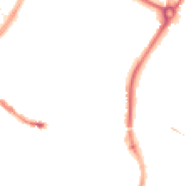 Night-time road noise heatmap for SP1 1DX
