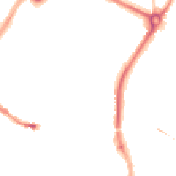 Night-time road noise heatmap for SP1 1EE