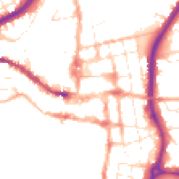Daytime road noise heatmap for SP1 1EP