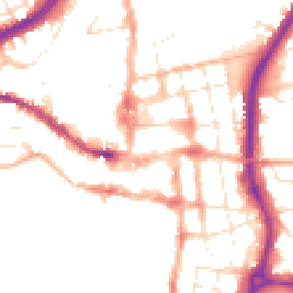 Daytime road noise heatmap for SP1 1EU