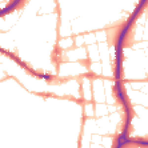 Daytime road noise heatmap for SP1 1EX