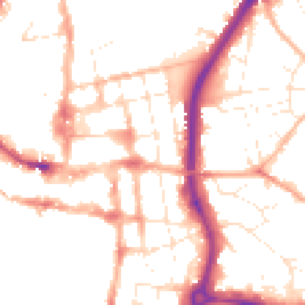 Daytime road noise heatmap for SP1 1HJ
