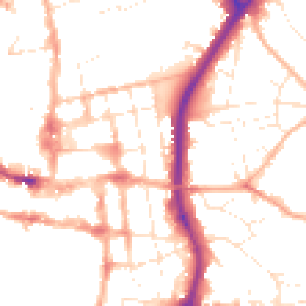 Daytime road noise heatmap for SP1 1HL