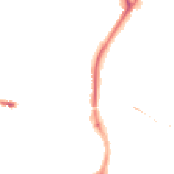 Night-time road noise heatmap for SP1 1HR