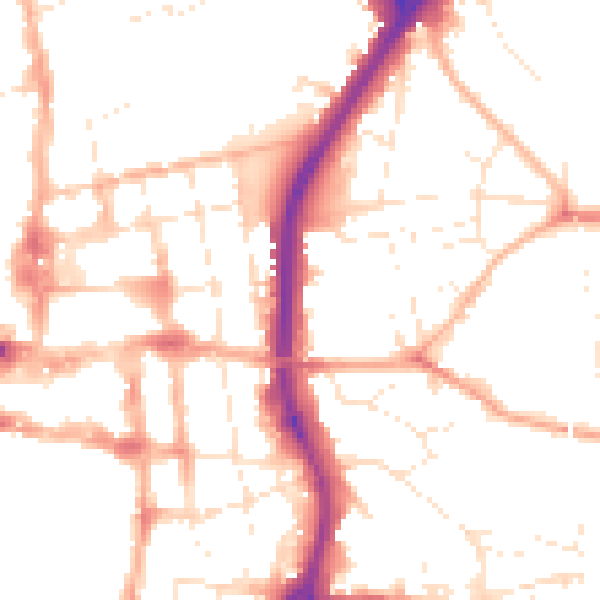 Daytime road noise heatmap for SP1 1HZ