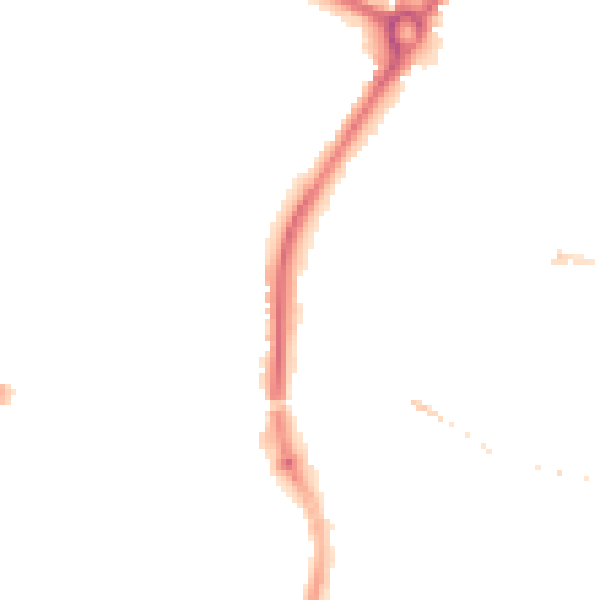 Night-time road noise heatmap for SP1 1JA