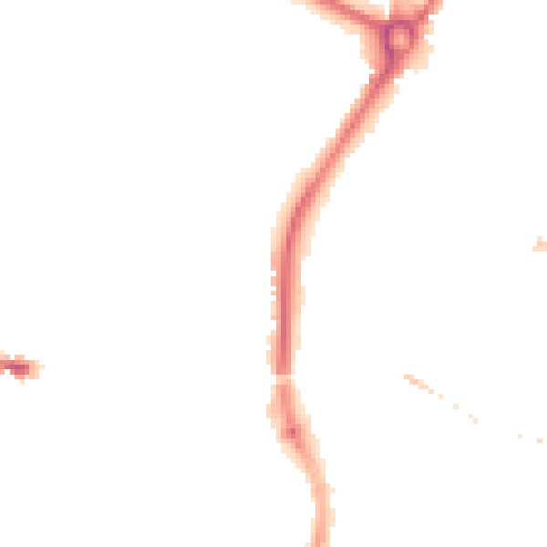 Night-time road noise heatmap for SP1 1JD