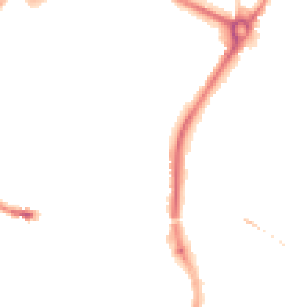 Night-time road noise heatmap for SP1 1JL
