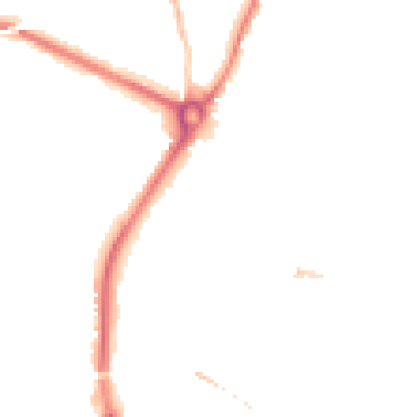 Night-time road noise heatmap for SP1 1JX