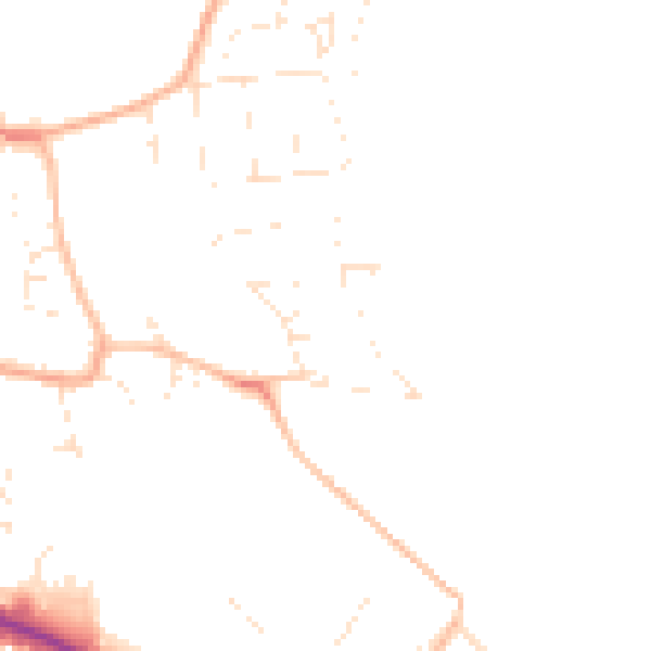 Daytime road noise heatmap for SP1 1NR