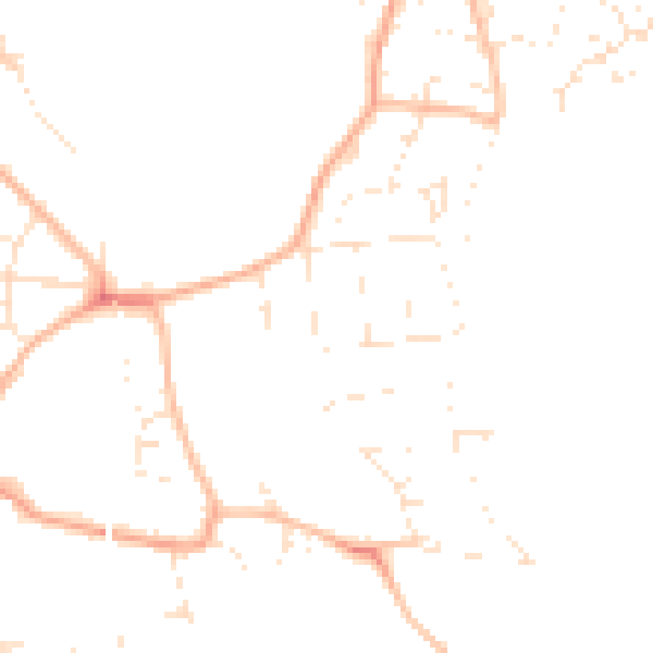 Daytime road noise heatmap for SP1 1PD