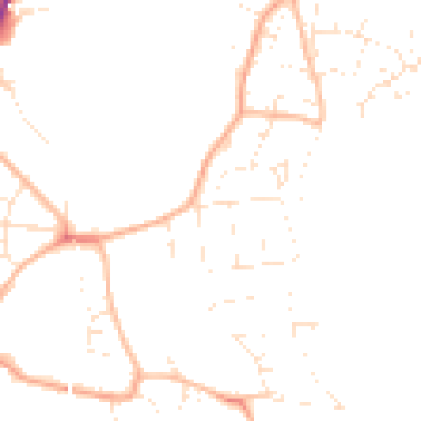 Daytime road noise heatmap for SP1 1PH