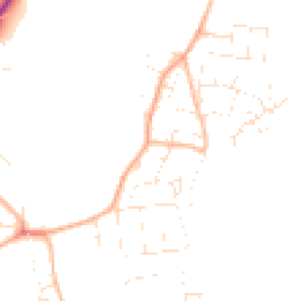 Daytime road noise heatmap for SP1 1PP