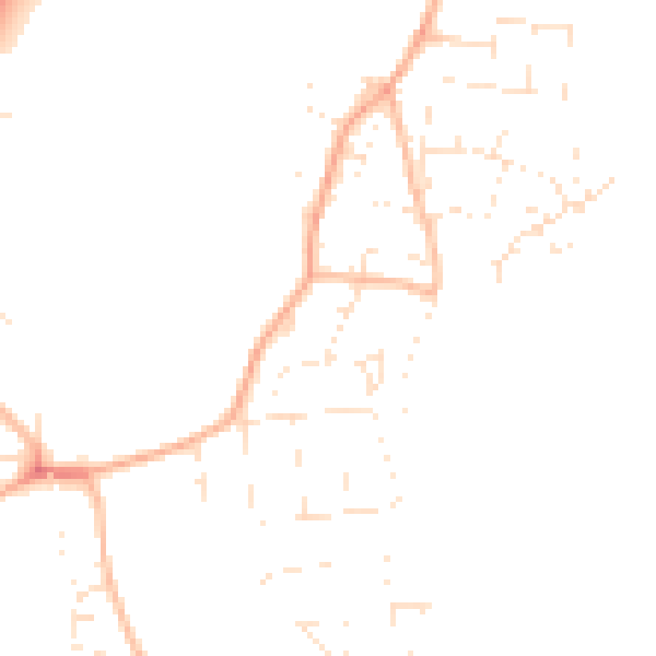 Daytime road noise heatmap for SP1 1PW