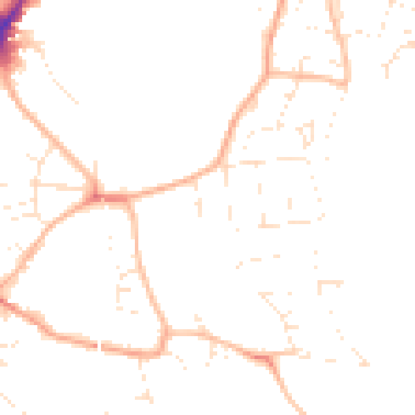 Daytime road noise heatmap for SP1 1QA