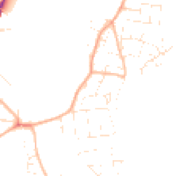 Daytime road noise heatmap for SP1 1QQ