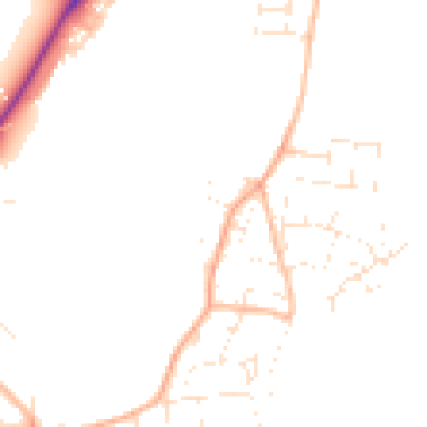 Daytime road noise heatmap for SP1 1QW