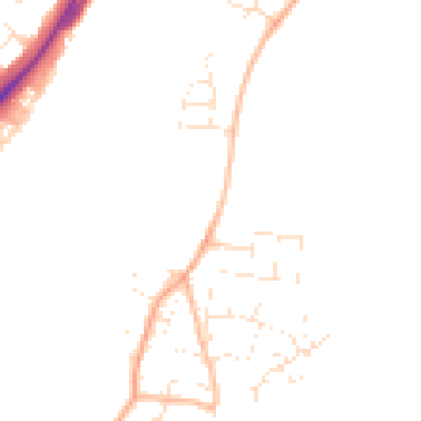 Daytime road noise heatmap for SP1 1QX