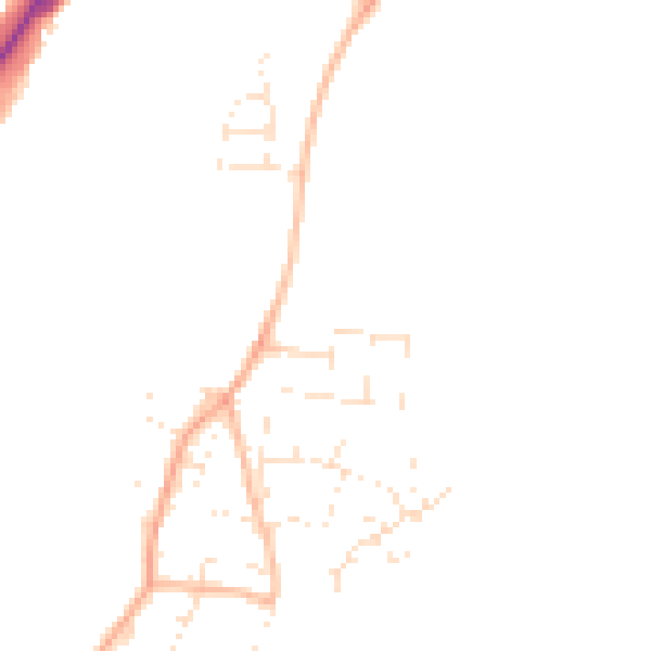 Daytime road noise heatmap for SP1 1SE