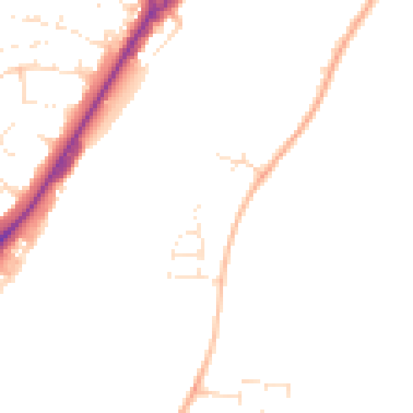 Daytime road noise heatmap for SP1 1SL
