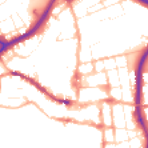 Daytime road noise heatmap for SP1 1TT
