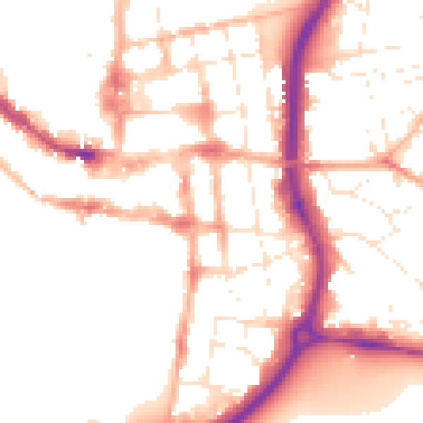 Daytime road noise heatmap for SP1 2AR