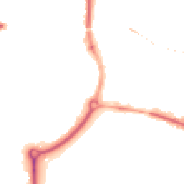 Night-time road noise heatmap for SP1 2FD