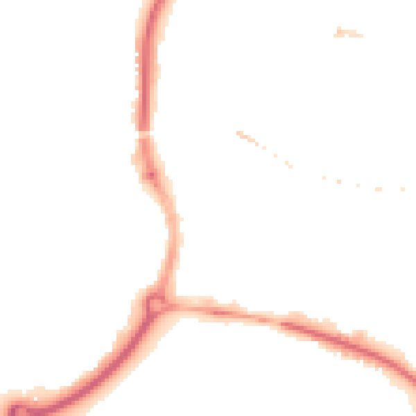 Night-time road noise heatmap for SP1 2HZ