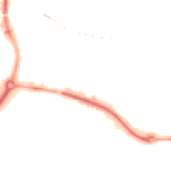 Night-time road noise heatmap for SP1 2JZ